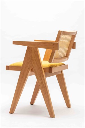 Jeanneret Hasırlı Sandalye