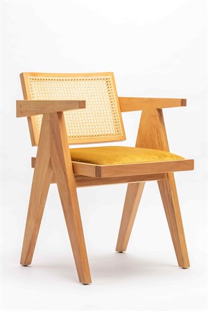 Jeanneret Hasırlı Sandalye